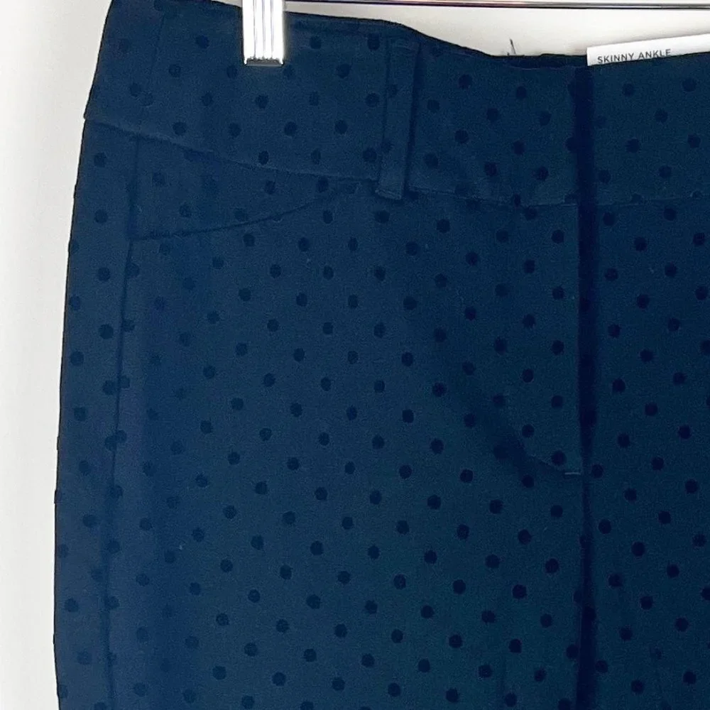 2/$30 Loft Mid Rise Skinny Ankle Polka Dot Pants 4 NWT - Picture 4 of 5